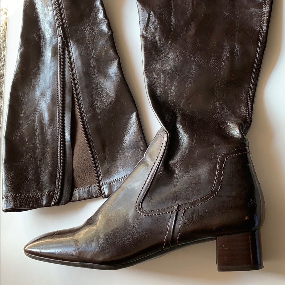 ❌sold❌Franco Sarto brown leather knee high boots